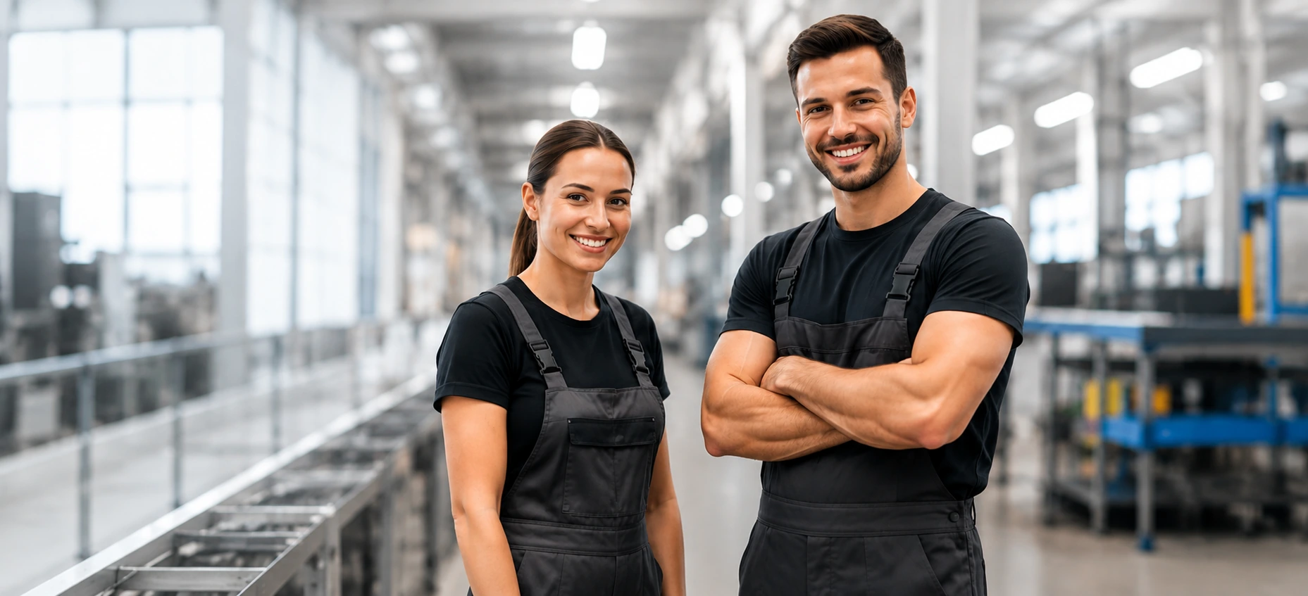 Mitarbeiterin in einem Produktionsbetrieb